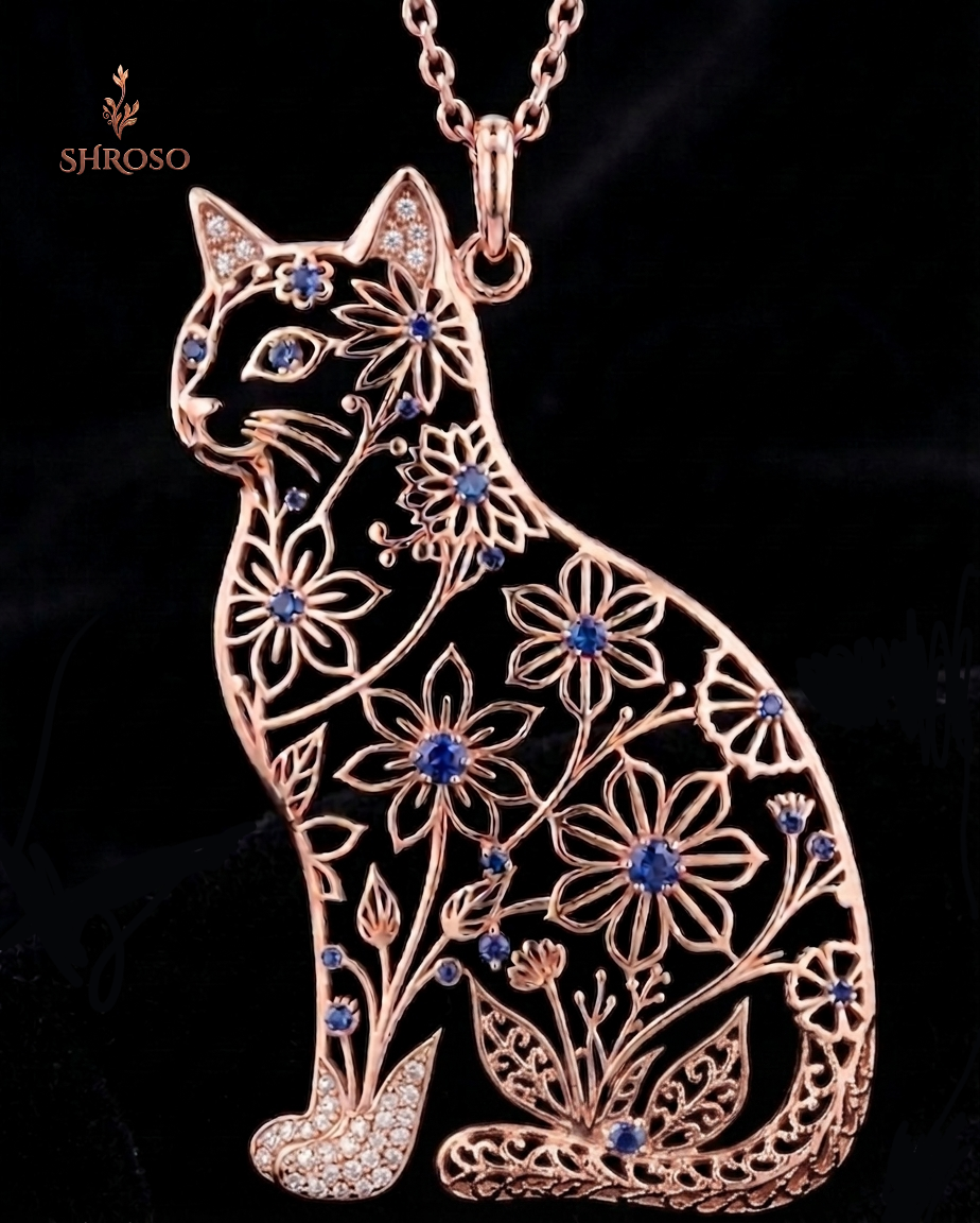 Floral Cat Spirit Necklace - Image 2