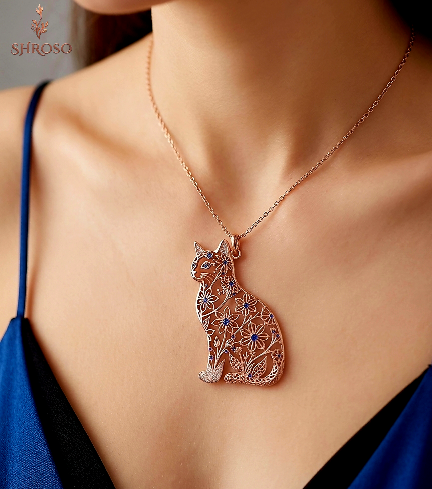 Floral Cat Spirit Necklace