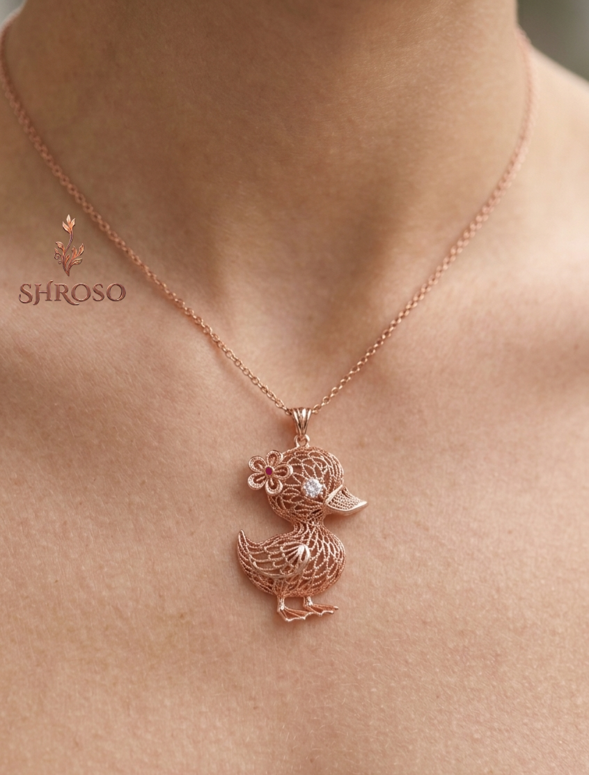 The Little Blossom Duckling Necklace - Image 3
